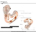 18K Rose Plated 3 Times Genuine Austrian Crystals 3D Cobra Snake Big M01544