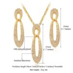 18K Stamped Real Gold Plated Crystal Auden Zircon Crystal 21 gram Jewelry Set M01253