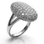 18K White Gold Plated Bella Rhinestone Crystal Wedding Ring M00860