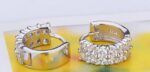 18K White Gold Plated Sparkling Crystal Cubic Zirconia Earrings M01497