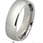 18K White Gold Plated Titanium Steel Wedding Ring M00907