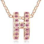 18K Gold Plated Austrian Crystal Pink Necklace M00603