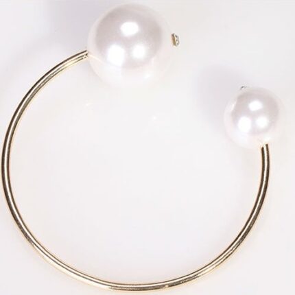 2.8cm and 2.0cm Pearl Beads Gold Plated Fashion 15 Gram Bracelet M01421