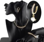 18K Gold Plated Swarovski Elements Gold Full Rhinestone Jewelry Set M00299