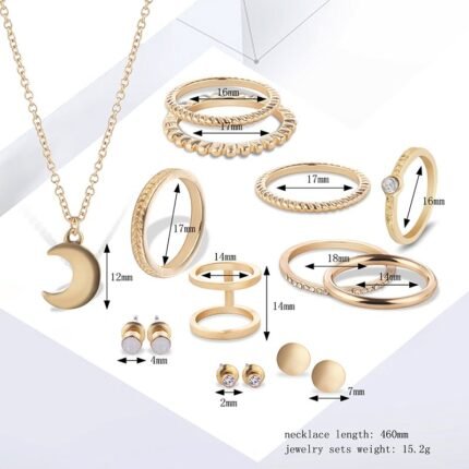 Gold Plated Crystal Jewelry Set M02039