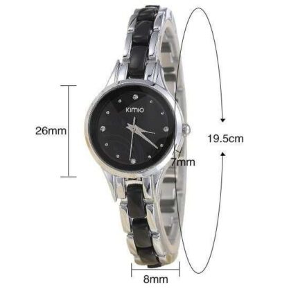 Kimio Stainless Steel Never Fade Original Black Watch M01897