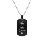 18K Gold IP Plated High Polished Couple Necklace M02007
