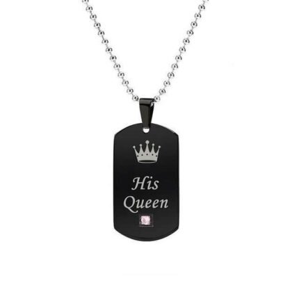 18K Gold IP Plated High Polished Couple Necklace M02007
