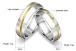 18K Gold Plated High Polished Couple Rings M01986