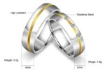 18K Gold Plated High Polished Couple Rings M01986