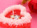18K Gold Plated High Polished Couple Rings M01990