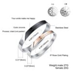 316L Stainless Steel 18K Gold Plated Couple Bangles Jewelry Set M01608