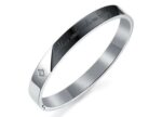 316L Stainless Steel 18K Gold Plated Couple Bangles Jewelry Set M01608