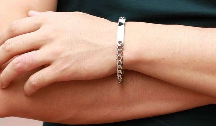 316L Stainless Steel 18K Gold Plated Couple Bracelets Jewelry Set M01593