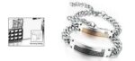 316L Stainless Steel 18K Gold Plated Couple Bracelets Jewelry Set M01605