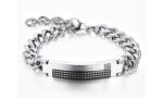 316L Stainless Steel 18K Gold Plated Couple Bracelets Jewelry Set M01605