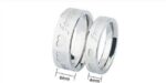 316L Stainless Steel 18K Gold Plated Couple Rings Jewelry Set M01618