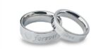 316L Stainless Steel 18K Gold Plated Couple Rings Jewelry Set M01618