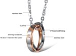 316L Stainless Steel 18K Gold Plated Couples Lovers Necklaces M01498
