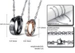 316L Stainless Steel 18K Gold Plated Couples Lovers Necklaces M01498