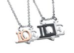 316L Stainless Steel 18K Gold Plated Couples Lovers Necklaces M01500