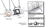 316L Stainless Steel 18K Gold Plated Couples Lovers Necklaces M01500