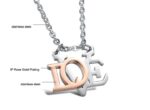 316L Stainless Steel 18K Gold Plated Couples Lovers Necklaces M01500