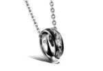 316L Stainless Steel 18K Gold Plated Couples Lovers Necklaces M01503