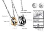 316L Stainless Steel 18K Gold Plated Couples Lovers Necklaces M01503