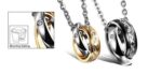 316L Stainless Steel 18K Gold Plated Couples Lovers Necklaces M01503