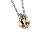 316L Stainless Steel 18K Gold Plated Couples Lovers Necklaces M01503