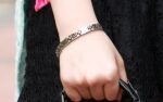 316L Stainless Steel and Titanium 18K Gold Plated Couple Bracelets Jewelry Set M01781