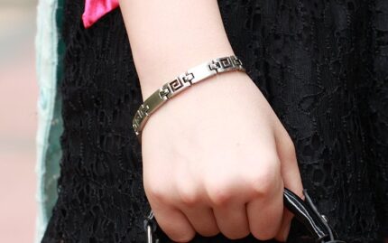 316L Stainless Steel and Titanium 18K Gold Plated Couple Bracelets Jewelry Set M01781