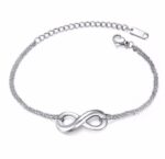 316L Stainless Steel and Titanium 18K Gold Plated Couple Bracelets Jewelry Set M01782
