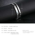 316L Stainless Steel and Titanium 18K Gold Plated Couple Bracelets Jewelry Set M01784