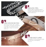 316L Stainless Steel and Titanium 18K Gold Plated Couple Bracelets Jewelry Set M01786