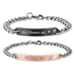 316L Stainless Steel and Titanium 18K Gold Plated Couple Bracelets Jewelry Set M01788
