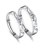 925 Silver Plated Adjustable Austrian Crystal Rings M01945