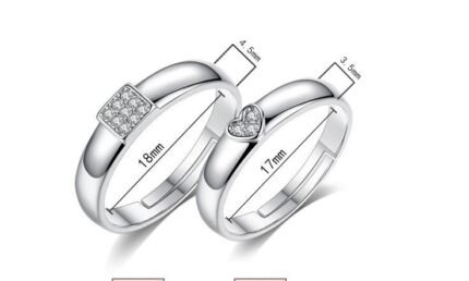 925 Silver Plated Adjustable Austrian Crystal Rings M01947
