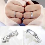 925 Silver Plated Adjustable Austrian Crystal Rings M01954