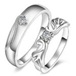 925 Silver Plated Adjustable Austrian Crystal Rings M01954