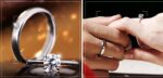 925 Silver Plated Austrian Crystal Adjustable Couple Rings M01743