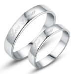 925 Silver Plated Austrian Crystal Adjustable Couple Rings M01746
