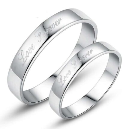 925 Silver Plated Austrian Crystal Adjustable Couple Rings M01746