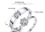 925 Silver Plated Austrian Crystal Adjustable Couple Rings M01750