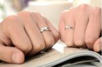 925 Silver Plated Couple Adjustable Rings M01609