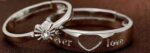 925 Silver Plated Couple Adjustable Rings M01609