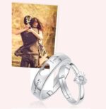 925 Silver Plated Couple Adjustable Rings M01609