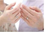 925 Silver Plated Zircon Stones Couple Rings M01596