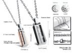 Korean Couple Titanium Steel CZ Diamond Inlaid Necklaces M01248